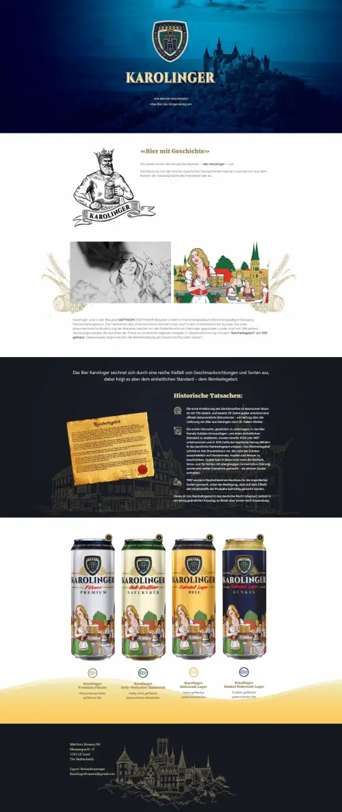 A landing page for Karolinger