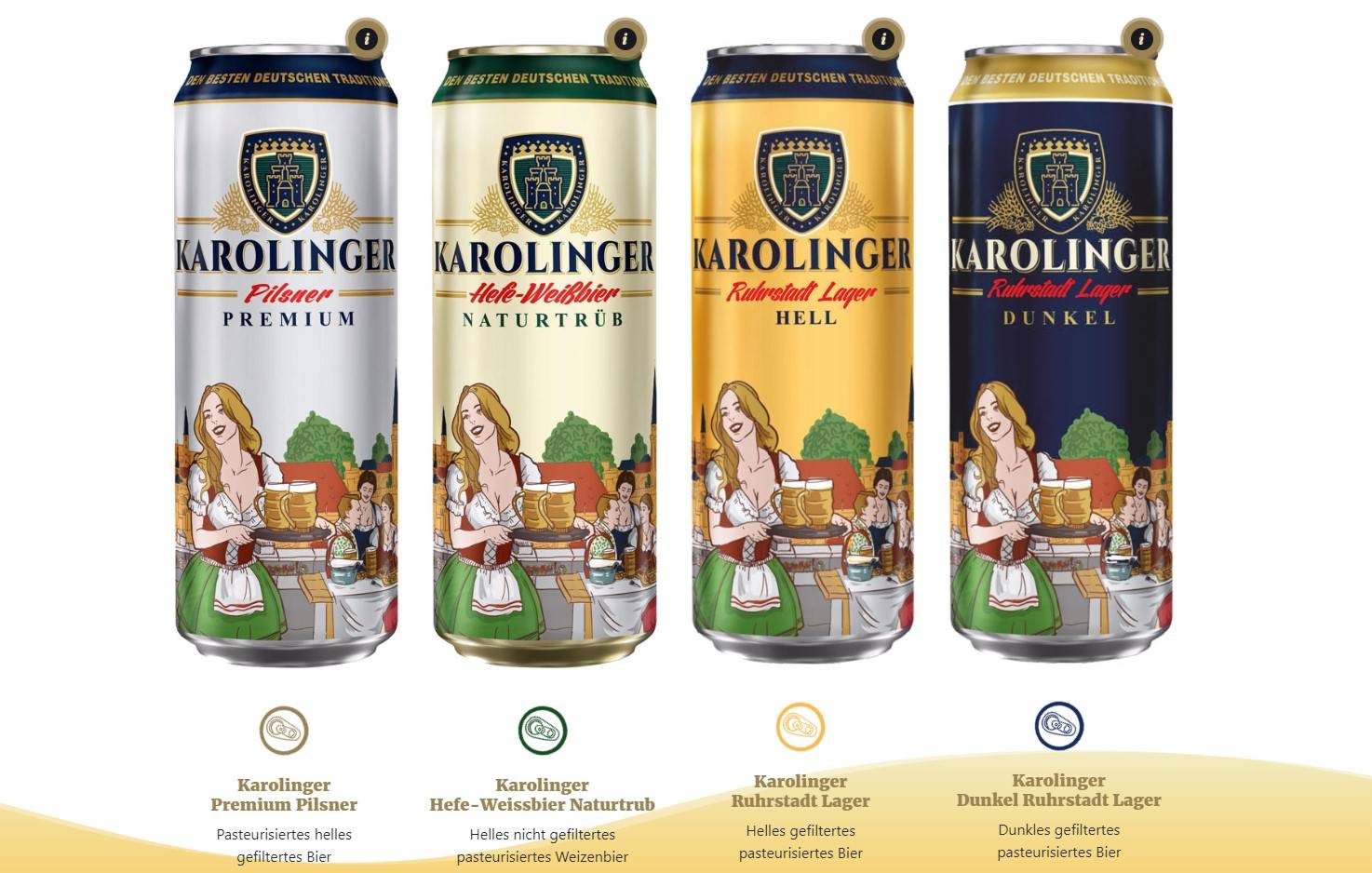 Landing page for Karolinger brand